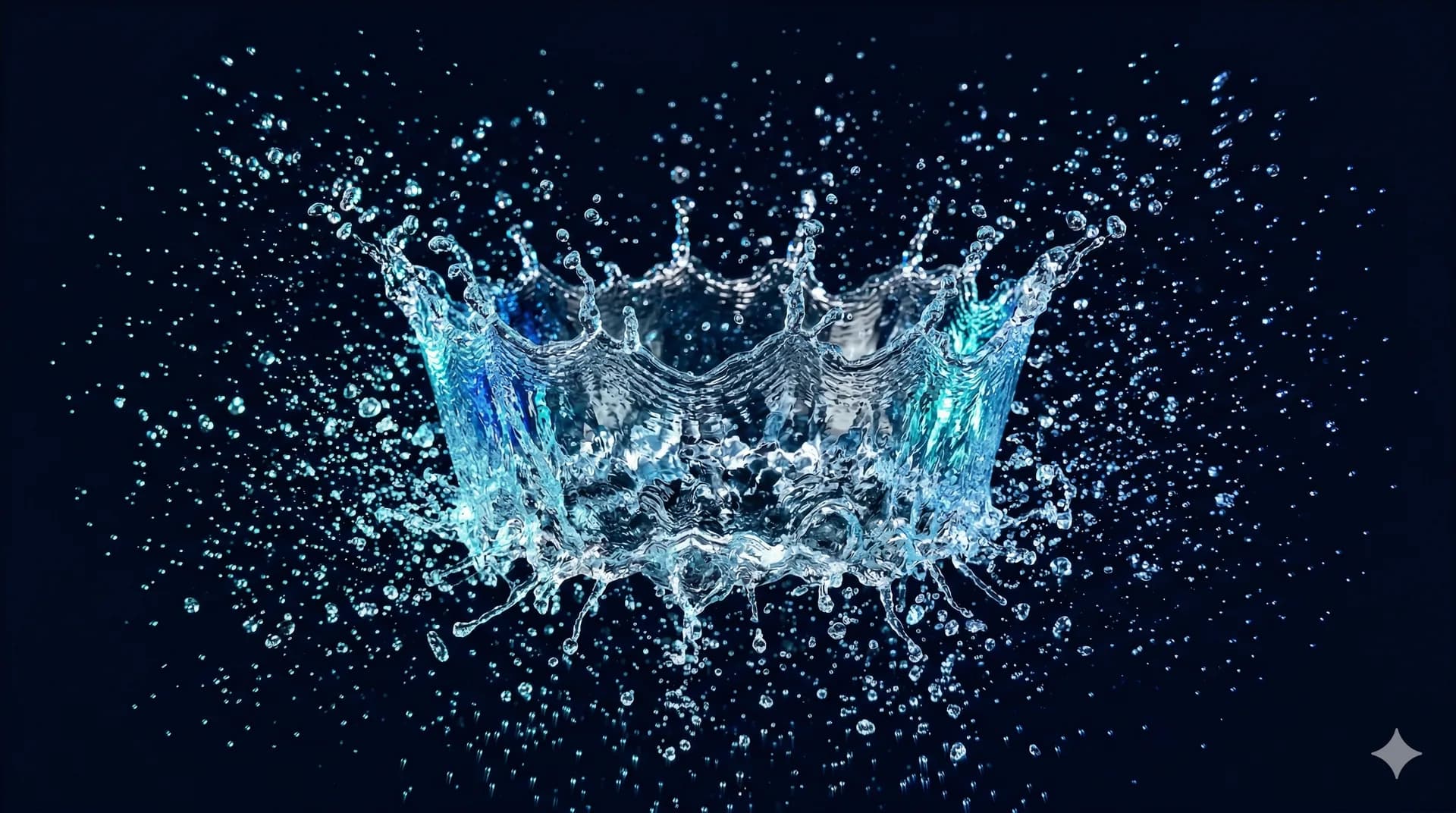 Crystal clear water splash