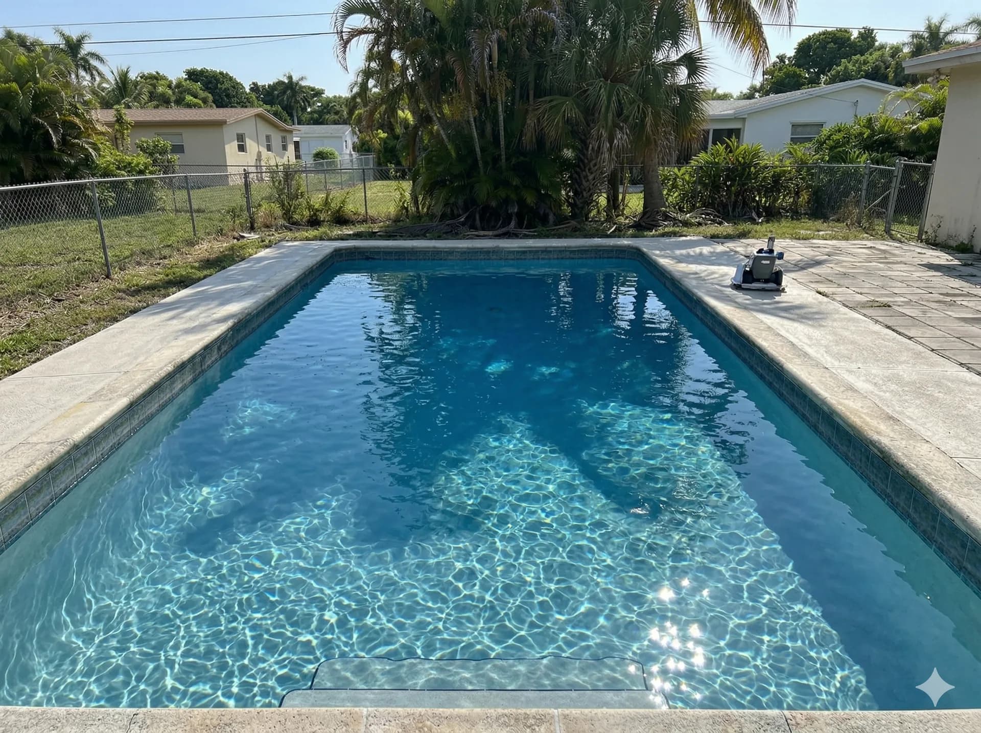 Pool after professional cleaning