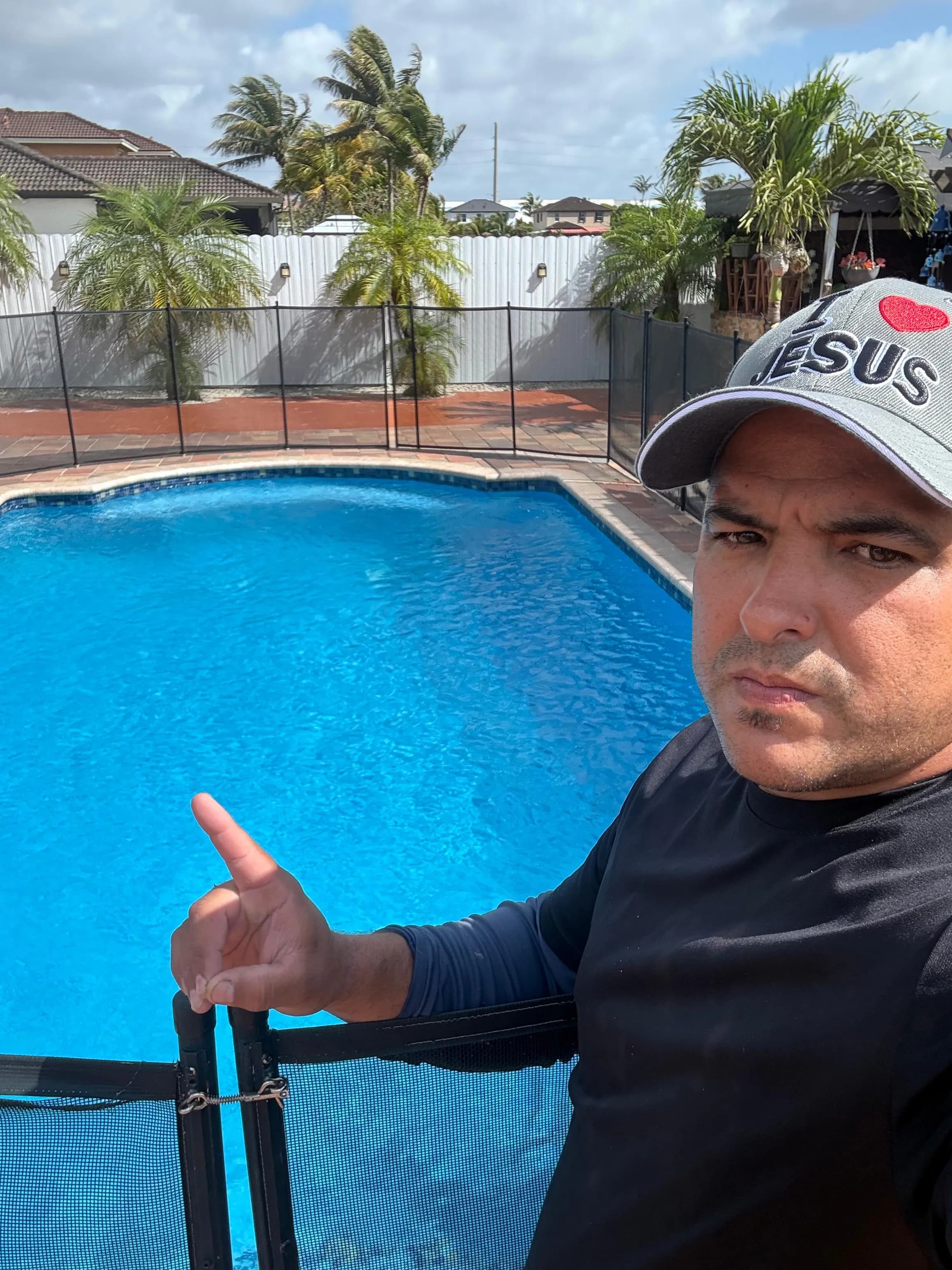 Our Pool Technician at Work